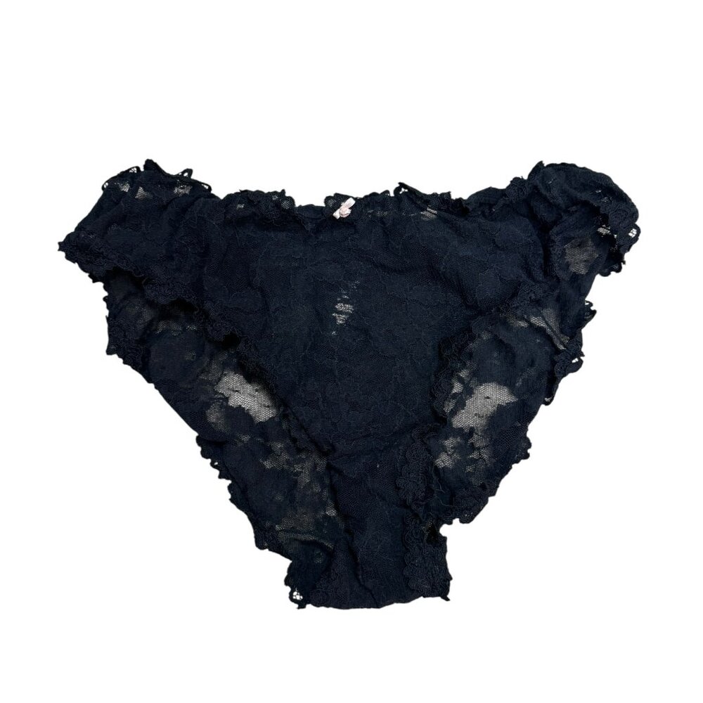 SKIMS Black Lace Cheeky Bikini Panties Size M NWOT